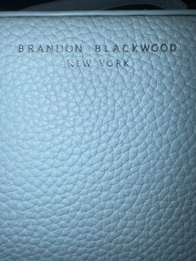 Brandon Blackwood Leather Mini Kendrick Trunk - Powder Blue